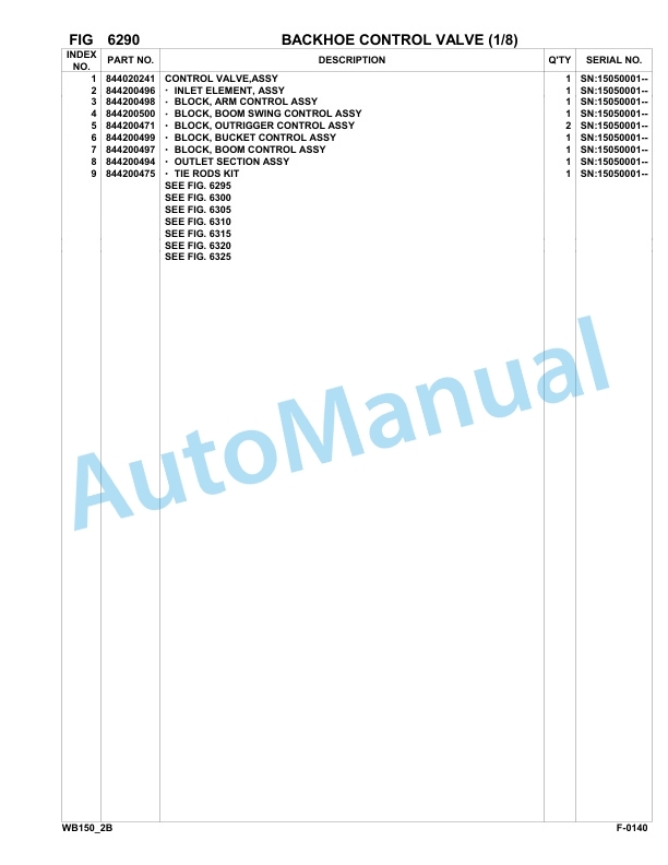 Komatsu WB150PS-2 Backhoe Loader Parts Manual 150F50001-up 4 Komatsu WB150PS-2 Backhoe Loader Parts Manual 150F50001-up-4