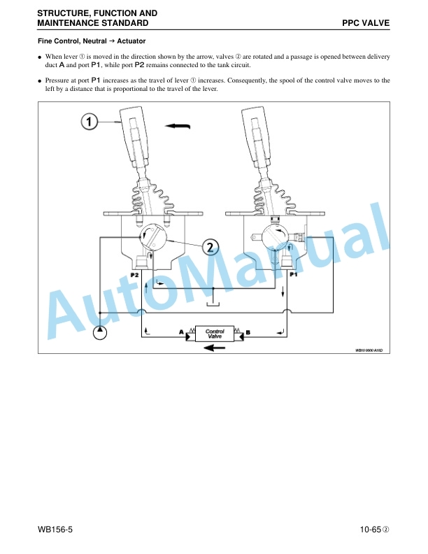 Alternative view of Komatsu WB156-5 Backhoe Loader Shop Manual CEBM016602