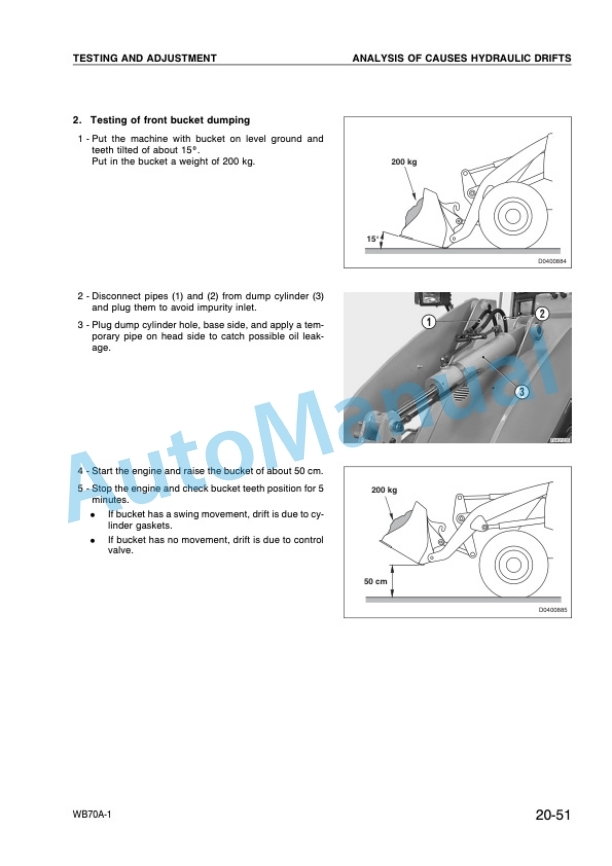 Komatsu WB70A-1 Backhoe Loader Shop Manual WEBM003200 3 Komatsu WB70A-1 Backhoe Loader Shop Manual WEBM003200 - Image 3