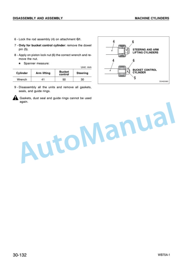 Komatsu WB70A-1 Backhoe Loader Shop Manual WEBM003200 5 Komatsu WB70A-1 Backhoe Loader Shop Manual WEBM003200 - Image 5