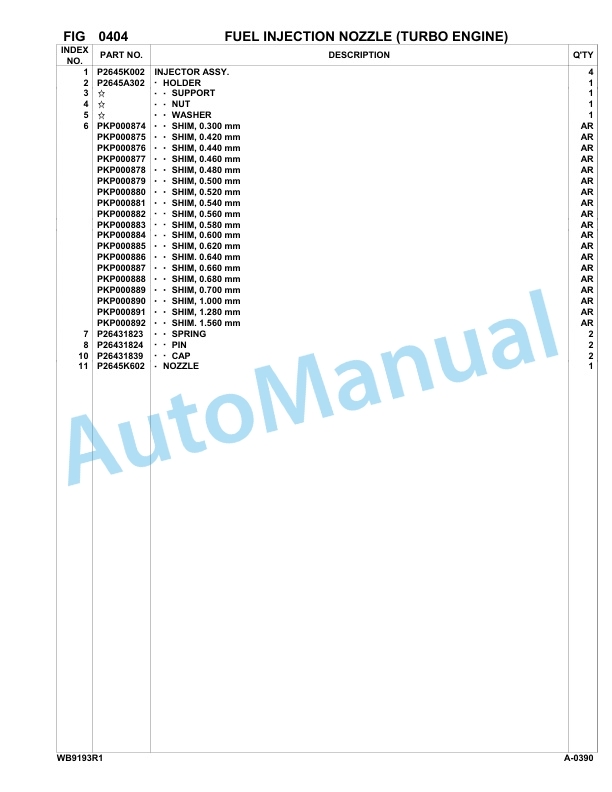 Komatsu WB91R-1, WB93R-1 Backhoe Loader Parts Manual 0000007-UP 2 Komatsu WB91R-1, WB93R-1 Backhoe Loader Parts Manual 0000007-UP-2