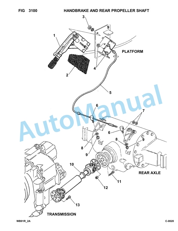 Komatsu WB91R-2 Backhoe Loader Parts Manual 91F20070-up 2 Komatsu WB91R-2 Backhoe Loader Parts Manual 91F20070-up-2