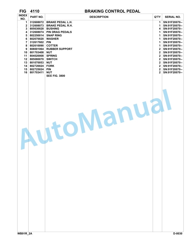 Komatsu WB91R-2 Backhoe Loader Parts Manual 91F20070-up 3 Komatsu WB91R-2 Backhoe Loader Parts Manual 91F20070-up-3