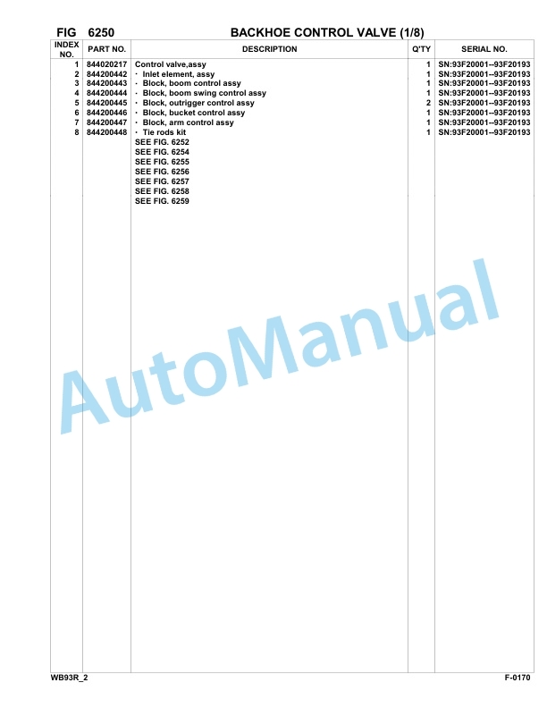 Komatsu WB93R-2 Backhoe Loader Parts Manual 93F20001-up-4