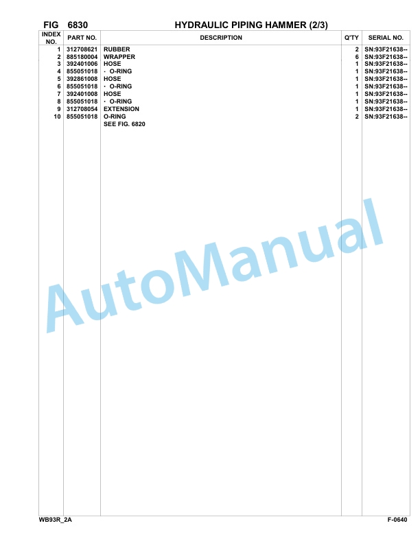 Komatsu WB93R-2 Backhoe Loader Parts Manual 93F21638-up 5 Komatsu WB93R-2 Backhoe Loader Parts Manual 93F21638-up-5