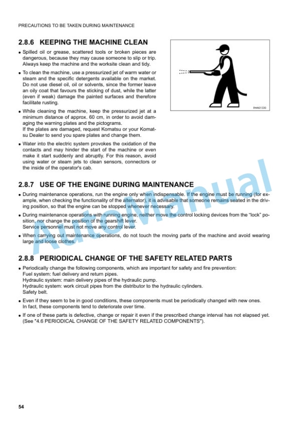 Alternative view of Komatsu WB93R-5 Backhoe Loader Operation and Maintenance Manual WEAM006000