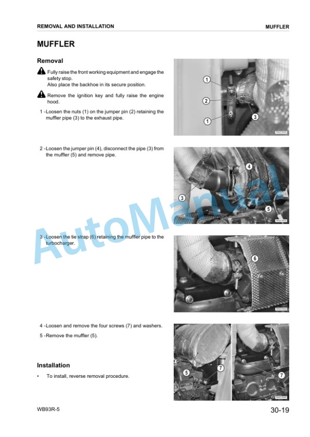 Komatsu WB93R-5 Backhoe Loader Shop Manual WEBM005800 3 Komatsu WB93R-5 Backhoe Loader Shop Manual WEBM005800 - Image 3