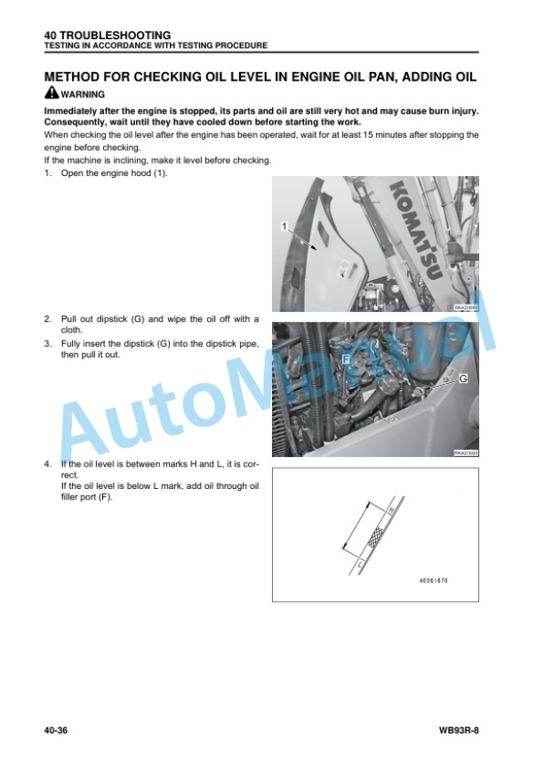 Komatsu WB93R-8 Backhoe Loader Shop Manual WENBM00171 3 Komatsu WB93R-8 Backhoe Loader Shop Manual WENBM00171 - Image 3