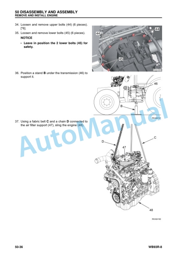 Komatsu WB93R-8 Backhoe Loader Shop Manual WENBM00171 4 Komatsu WB93R-8 Backhoe Loader Shop Manual WENBM00171 - Image 4