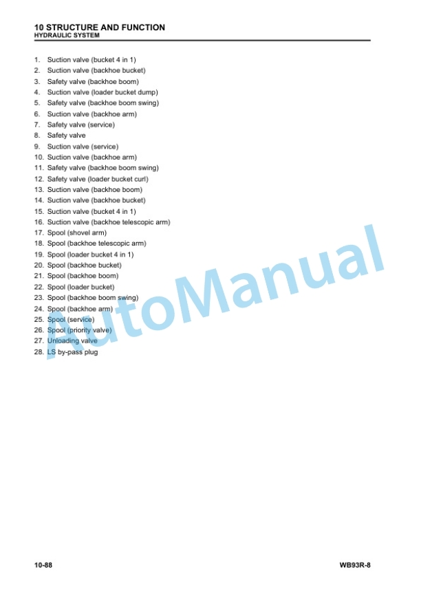 Alternative view of Komatsu WB93R-8R Backhoe Loader Shop Manual WENBM00170