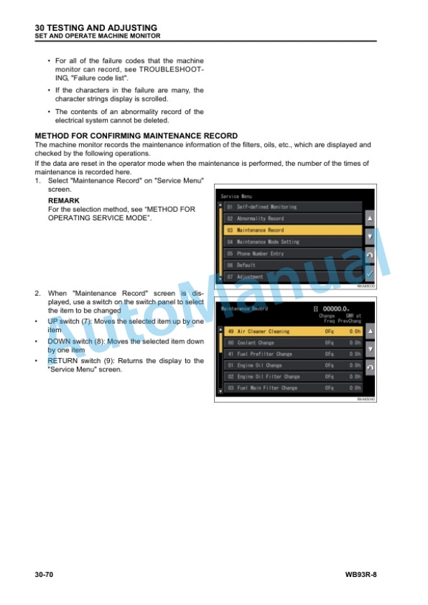 Komatsu WB93R-8R Backhoe Loader Shop Manual WENBM00170 3 Komatsu WB93R-8R Backhoe Loader Shop Manual WENBM00170 - Image 3