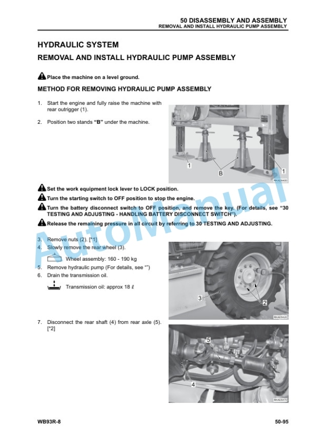 Komatsu WB93R-8R Backhoe Loader Shop Manual WENBM00170 5 Komatsu WB93R-8R Backhoe Loader Shop Manual WENBM00170 - Image 5