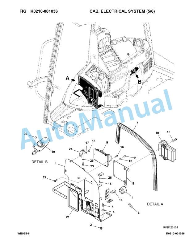 Komatsu WB93S-8 Backhoe Loader Parts Manual F20001-up 4 Komatsu WB93S-8 Backhoe Loader Parts Manual F20001-up-4
