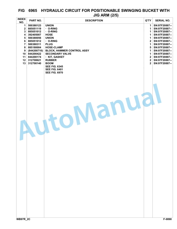 Komatsu WB97R-2B Backhoe Loader Parts Manual 97F20887-up 5 Komatsu WB97R-2B Backhoe Loader Parts Manual 97F20887-up-5