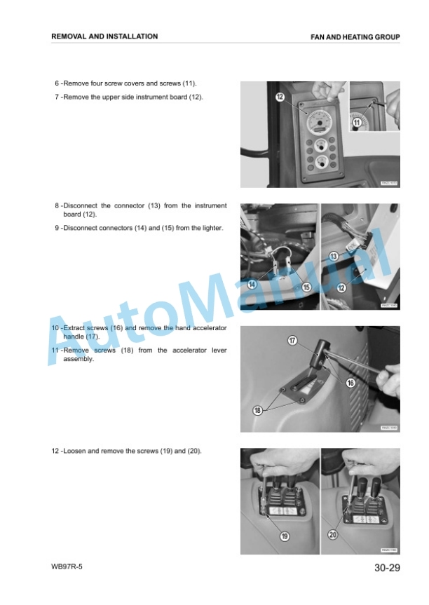 Komatsu WB97R-5 Backhoe Loader Shop Manual WEBM006300 3 Komatsu WB97R-5 Backhoe Loader Shop Manual WEBM006300 - Image 3