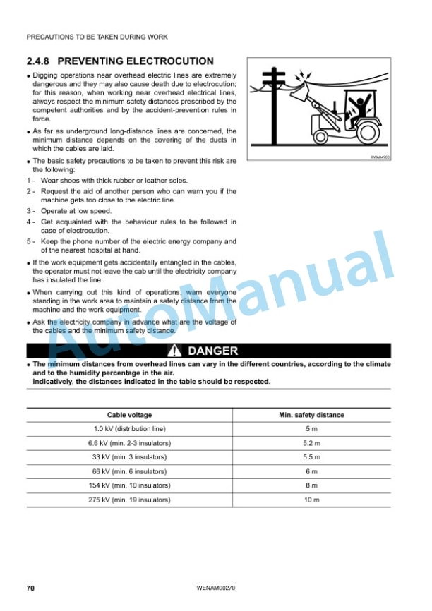 Alternative view of Komatsu WB97R-5E0 Backhoe Loader Operation and Maintenance Manual WENAM00270
