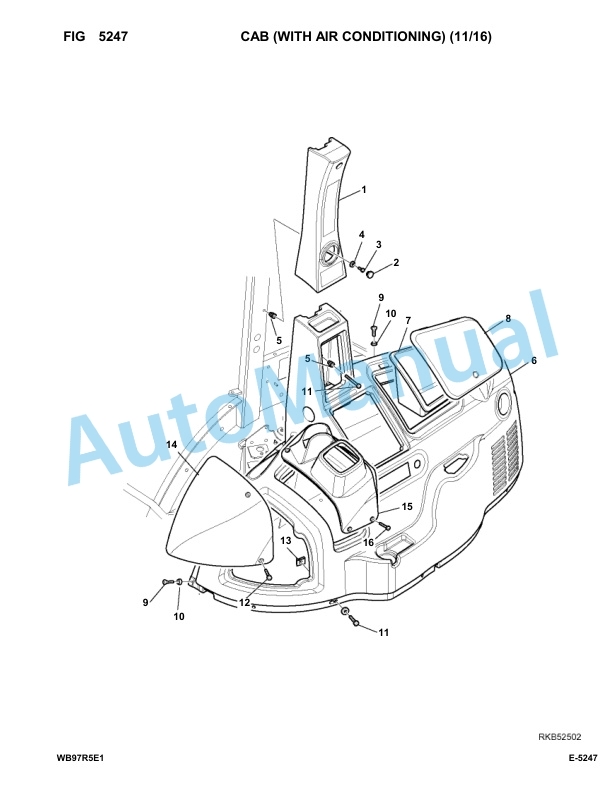 Komatsu WB97R-5E0 Backhoe Loader Parts Manual F80211-UP 3 Komatsu WB97R-5E0 Backhoe Loader Parts Manual F80211-UP-3