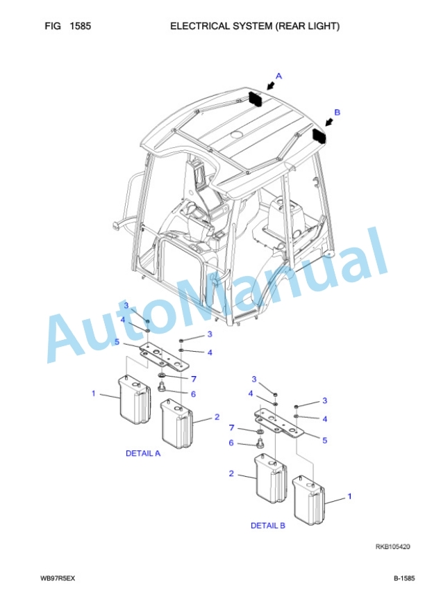 Komatsu WB97R-5E0 Backhoe Loader Parts Manual F90001 2 Komatsu WB97R-5E0 Backhoe Loader Parts Manual F90001-2
