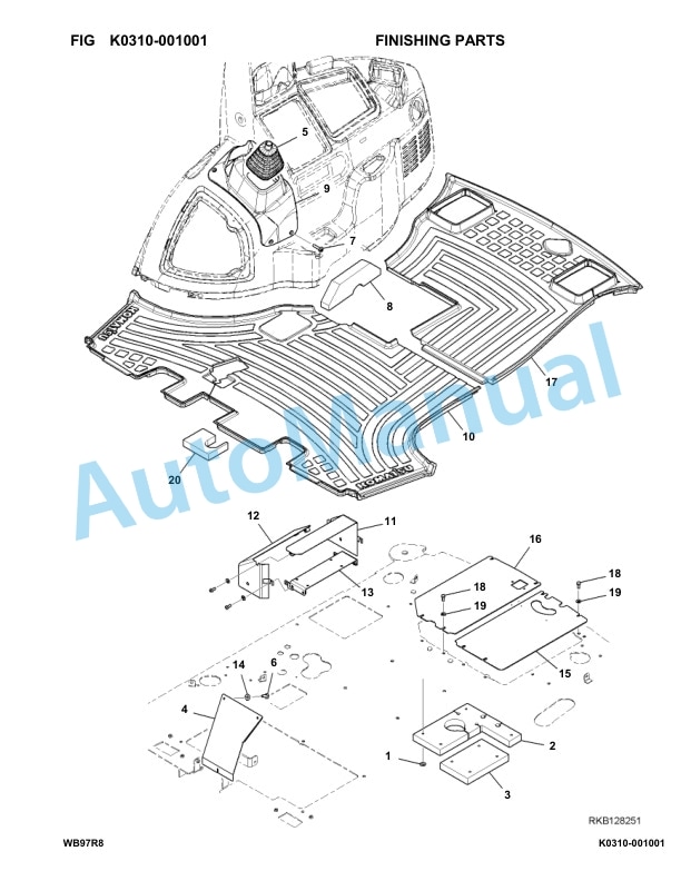 Komatsu WB97R-8 Backhoe Loader Parts Manual F60001-up 4 Komatsu WB97R-8 Backhoe Loader Parts Manual F60001-up-4