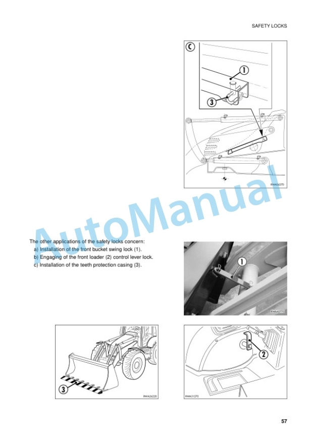 Alternative view of Komatsu WB97S-2 Backhoe Loader Operation and Maintenance Manual WEAM000704