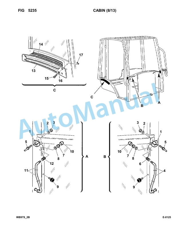 Komatsu WB97S-2 Backhoe Loader Parts Manual 97SF10431-up 3 Komatsu WB97S-2 Backhoe Loader Parts Manual 97SF10431-up-3