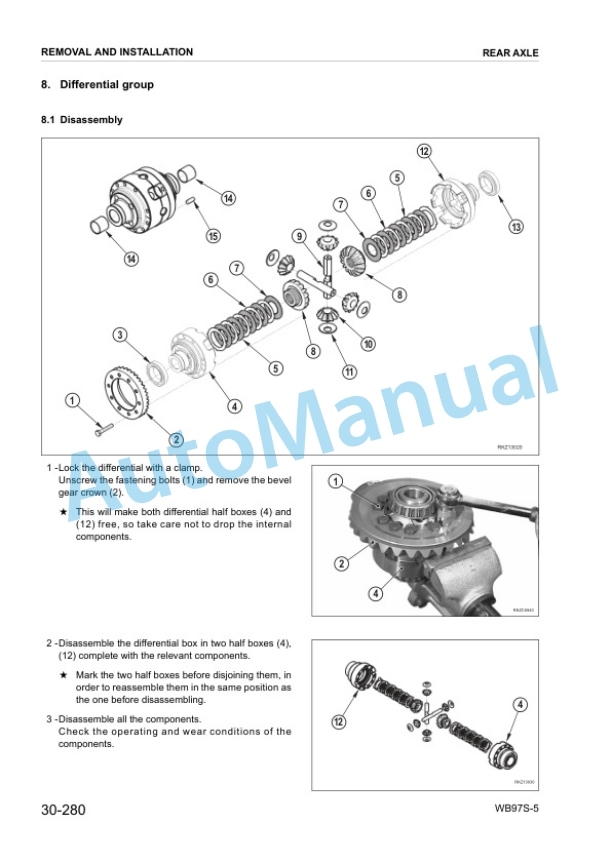 Komatsu WB97S-5 Backhoe Loader Shop Manual WEBM007500 5 Komatsu WB97S-5 Backhoe Loader Shop Manual WEBM007500 - Image 5