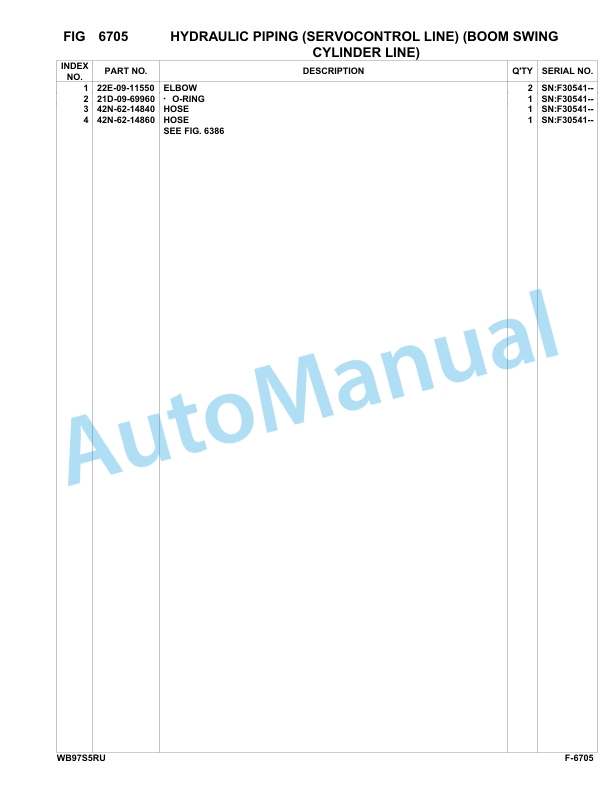 Komatsu WB97S-5E0 Backhoe Loader Parts Manual - F30541 - F30542 5 Komatsu WB97S-5E0 Backhoe Loader Parts Manual - F30541 - F30542-5