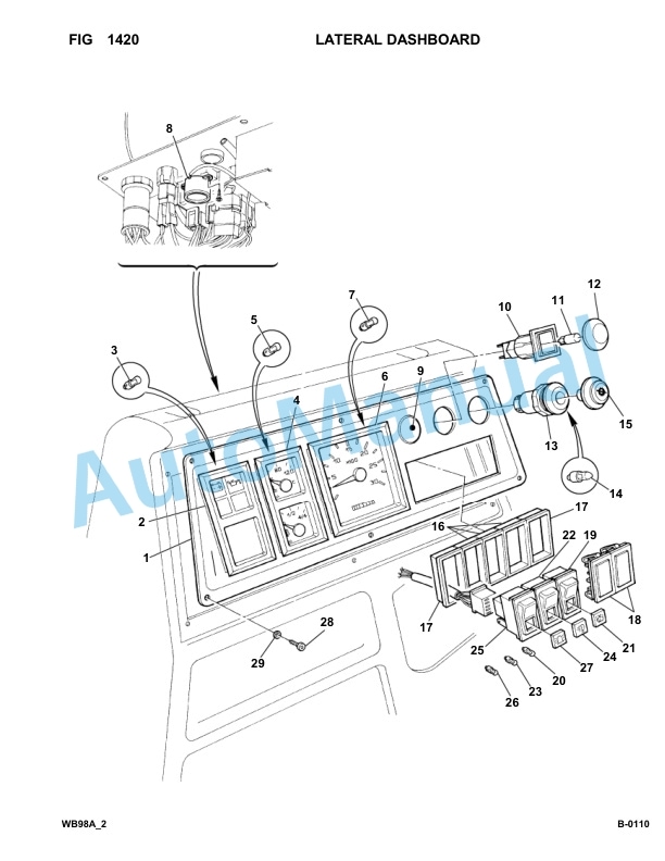 Komatsu WB98A-2 Backhoe Loader Parts Manual WB98F20001-UP 2 Komatsu WB98A-2 Backhoe Loader Parts Manual WB98F20001-UP-2