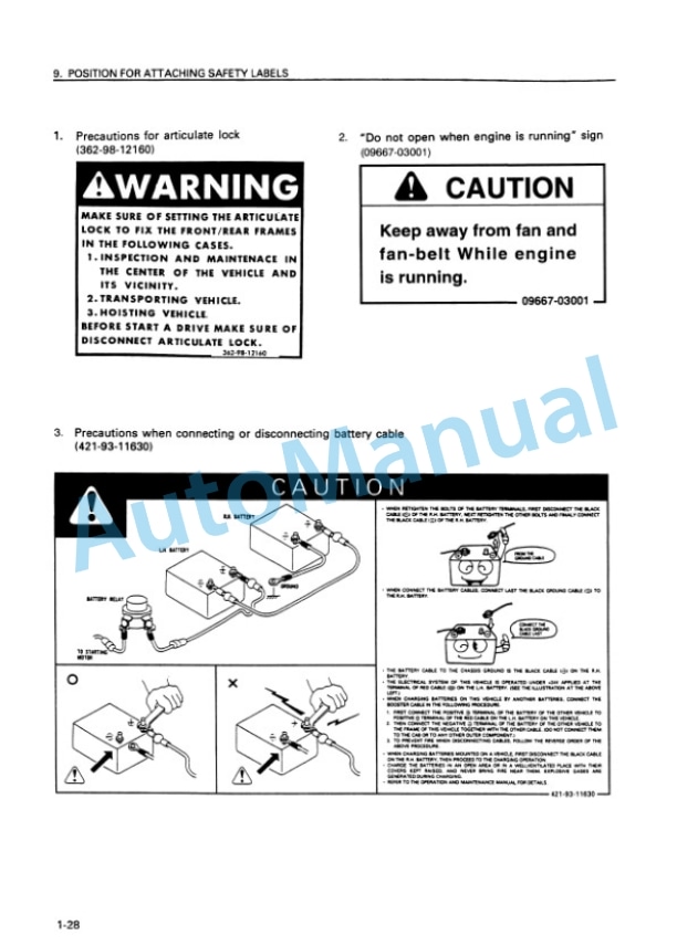 Alternative view of Komatsu WD600-1H Wheel Dozer Operation and Maintenance Manual SEAMW01900