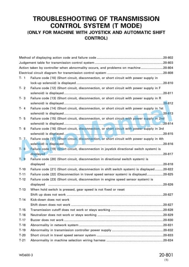 Komatsu WD600-3 Wheel Dozer Shop Manual SEBM022905 4 Komatsu WD600-3 Wheel Dozer Shop Manual SEBM022905 - Image 4