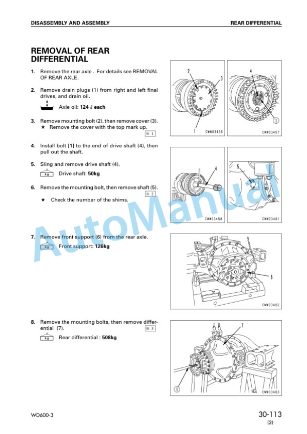 Komatsu WD600-3 Wheel Dozer Shop Manual SEBM022905 5 Komatsu WD600-3 Wheel Dozer Shop Manual SEBM022905 - Image 5