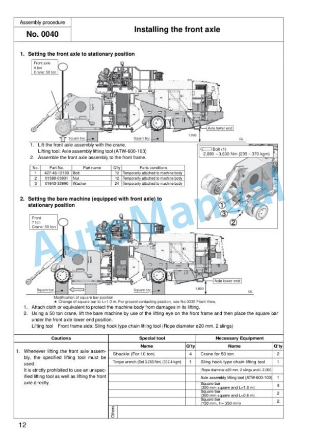 Alternative view of Komatsu WD600-6 Wheel Dozer Field Assembly Manual GEN00096-04