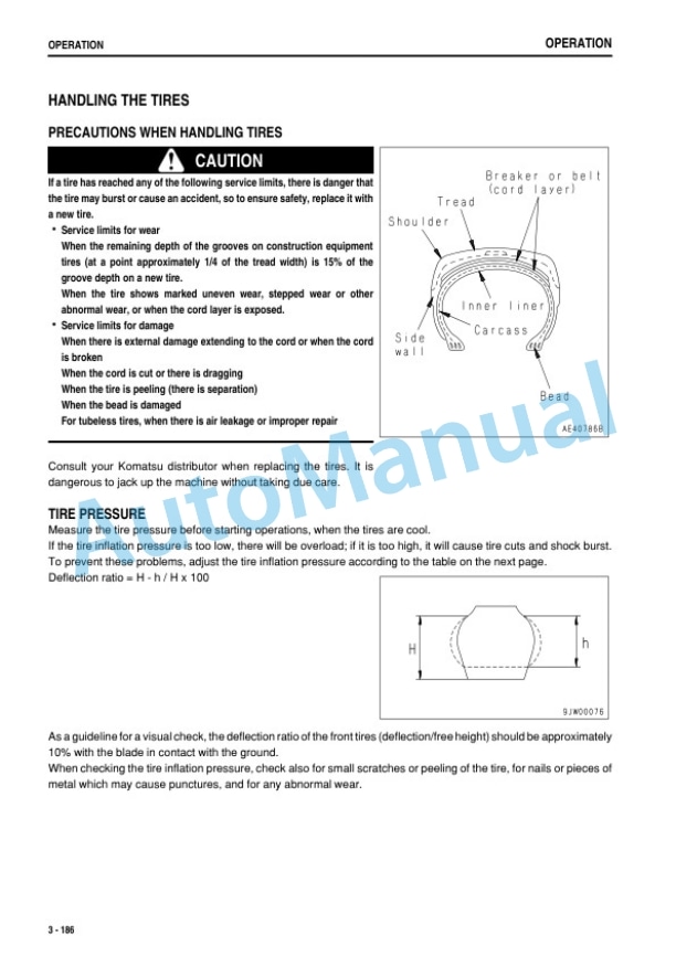 Komatsu WD600-6 Wheel Dozer Operation and Maintenance Manual PEN00480-18-4