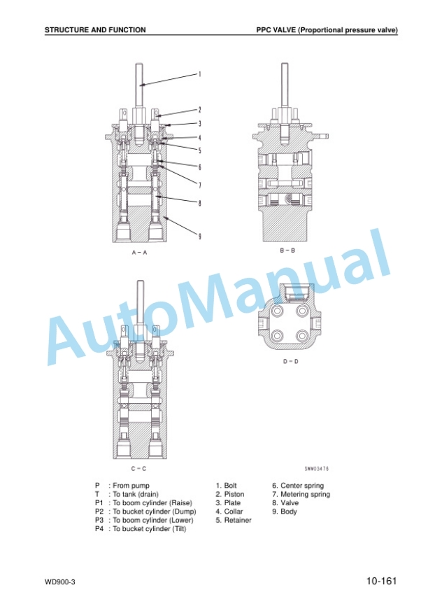 Alternative view of Komatsu WD900-3 Shop Manual SEBM036903