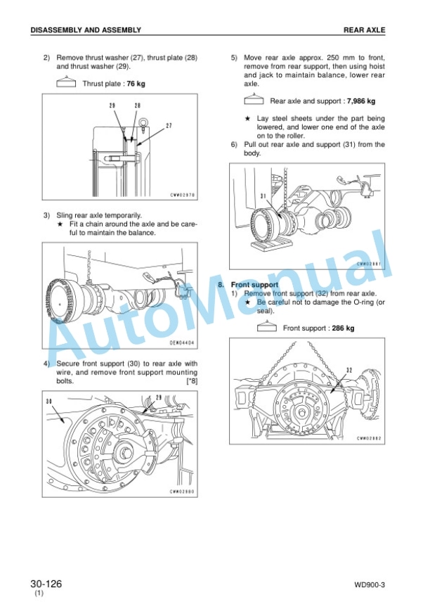 Komatsu WD900-3 Shop Manual SEBM036903 5 Komatsu WD900-3 Shop Manual SEBM036903 - Image 5
