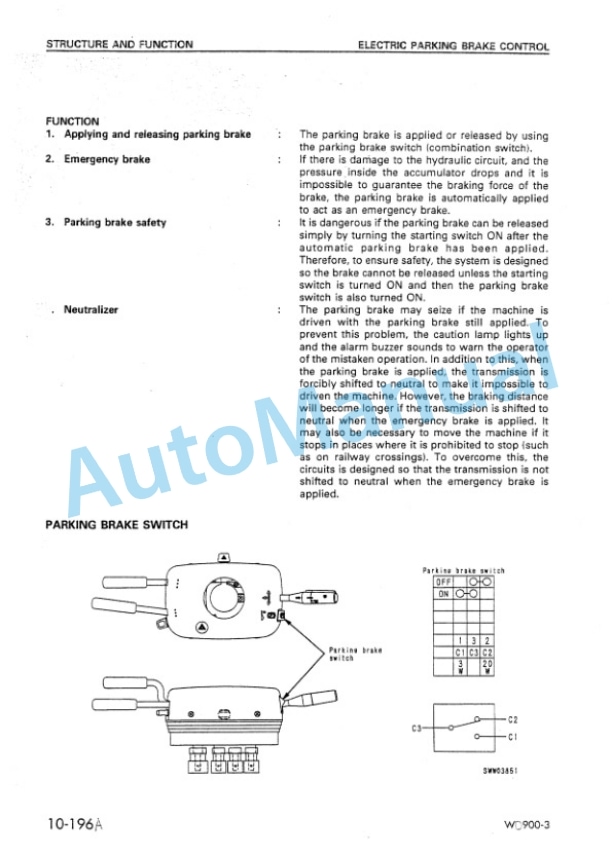 Komatsu WD900-3 Wheel Dozer Shop Manual SEBMW00601 3 Komatsu WD900-3 Wheel Dozer Shop Manual SEBMW00601 - Image 3