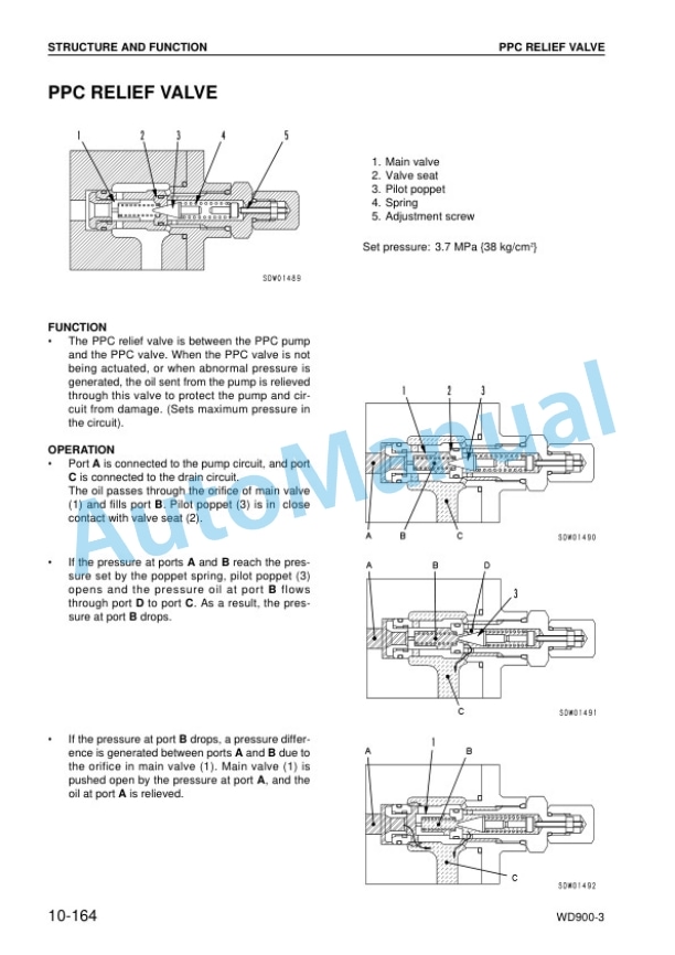Alternative view of Komatsu WD900-3 Wheel Loader Shop Manual SEBM036908