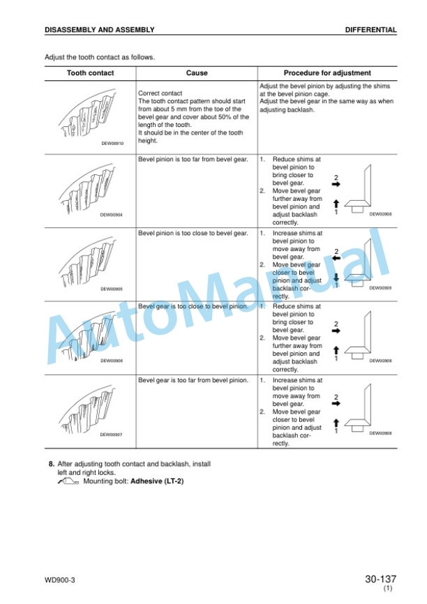 Komatsu WD900-3 Wheel Loader Shop Manual SEBM036908 5 Komatsu WD900-3 Wheel Loader Shop Manual SEBM036908 - Image 5