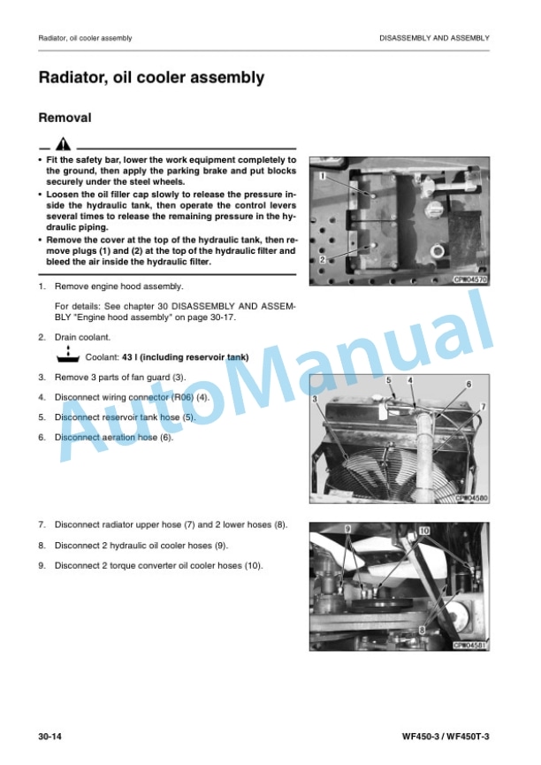 Komatsu WF450-3, WF450T-3 Trash Compactor Shop Manual VEBM080100 4 Komatsu WF450-3, WF450T-3 Trash Compactor Shop Manual VEBM080100 - Image 4