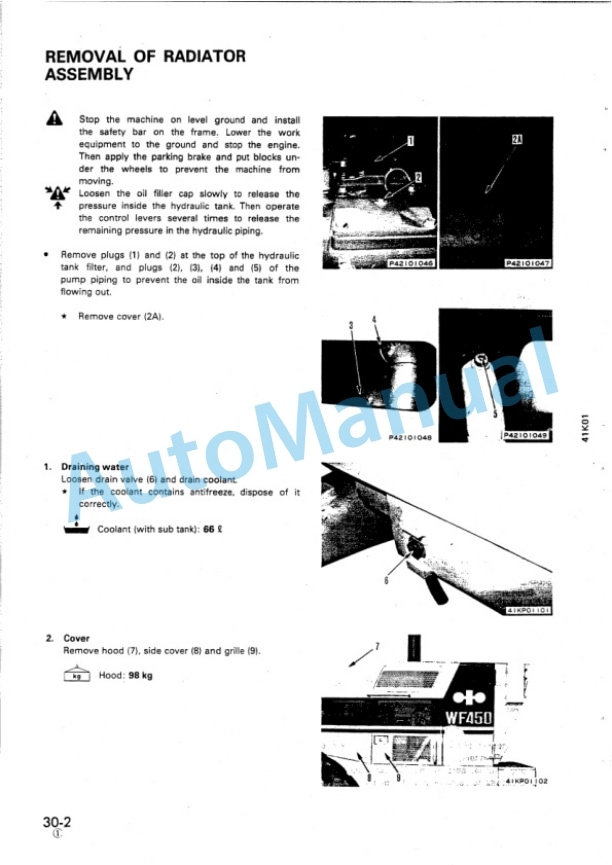 Komatsu WF450T-1A Trash Compactor Shop Manual SEBM041K0101 3 Komatsu WF450T-1A Trash Compactor Shop Manual SEBM041K0101 - Image 3