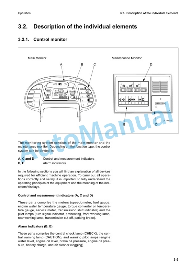 Alternative view of Komatsu WF550-3 Trash Compactor Operation and Maintenance Manual VEAM100200