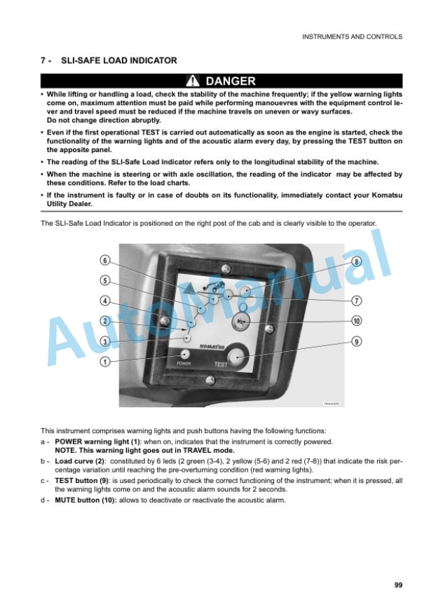 Komatsu WH609-1, WH613-1, WH713-1, WH714-1, WH714H-1, WH716-1 Telescopic Handler Operation and Maintenance Manual WEAM005900 3 Komatsu WH609-1, WH613-1, WH713-1, WH714-1, WH714H-1, WH716-1 Telescopic Handler Operation and Maintenance Manual WEAM005900 - Image 3