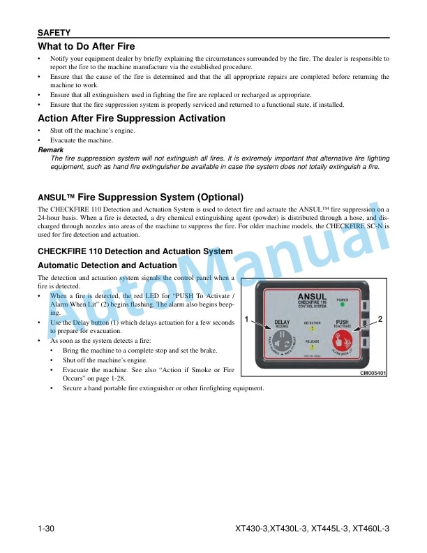 Alternative view of Komatsu XT430-3, XT430L-3, XT445L-3, XT460L-3 Crawler Feller Buncher Operation and Maintenance Manual CEAM029203