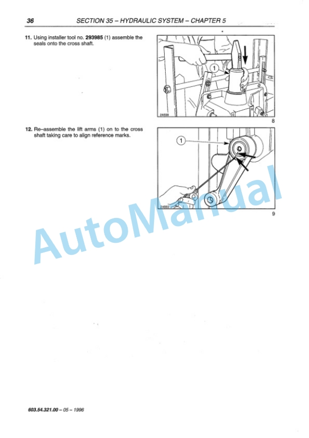 New Holland 100, 115, 135, 160 HP Tractor Repair Manual 6035432100-4