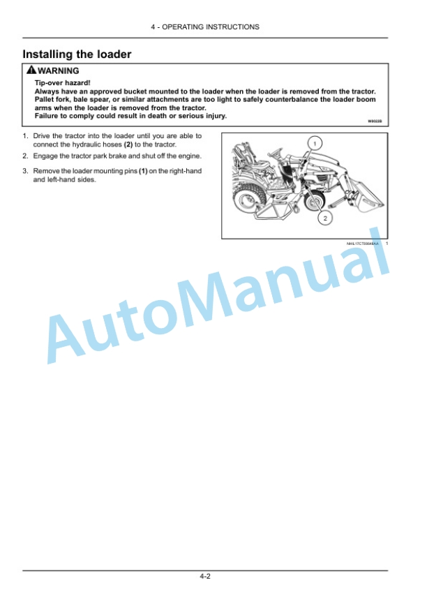 New Holland 100LC Loader Operation and Maintenance Manual 51410108 3 New Holland 100LC Loader Operation and Maintenance Manual 51410108 - Image 3