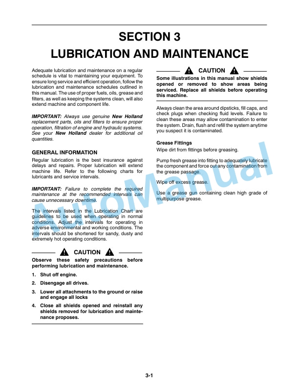 New Holland 1030, 230GM Boomer Operation and Maintenance Manual 87487351 3 New Holland 1030, 230GM Boomer Operation and Maintenance Manual 87487351 - Image 3