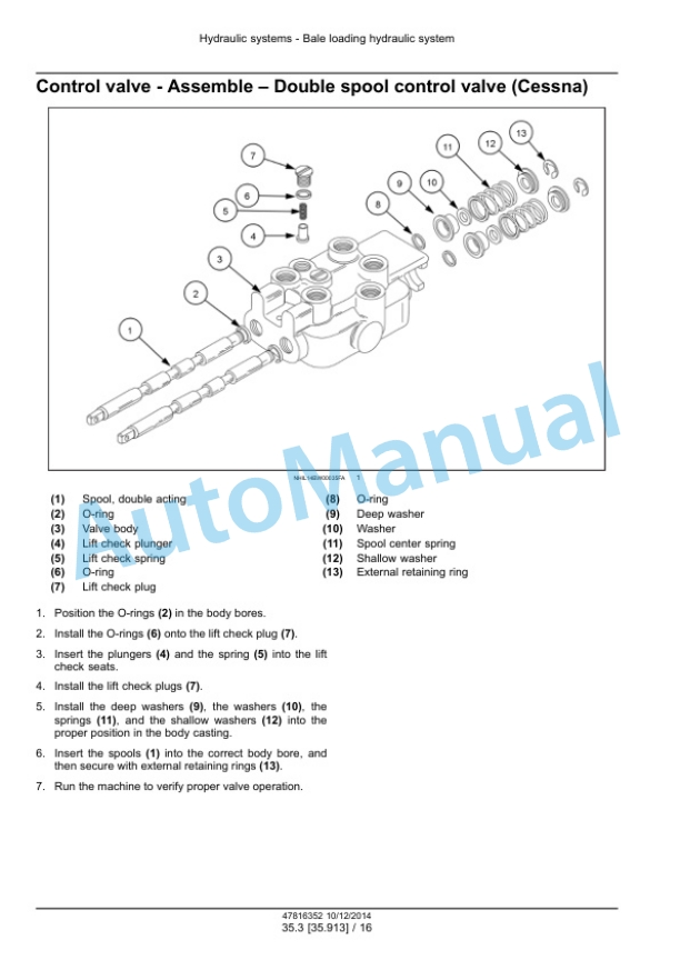 New Holland 1037 Bale Wagon Service Manual 47816352 4 New Holland 1037 Bale Wagon Service Manual 47816352-4