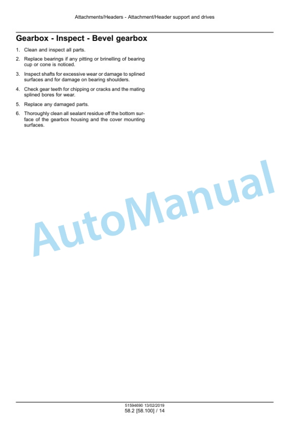 New Holland 107M, 108M, 109M DuraDisc Disc Mower Service Manual 51594690 4 New Holland 107M, 108M, 109M DuraDisc Disc Mower Service Manual 51594690-4