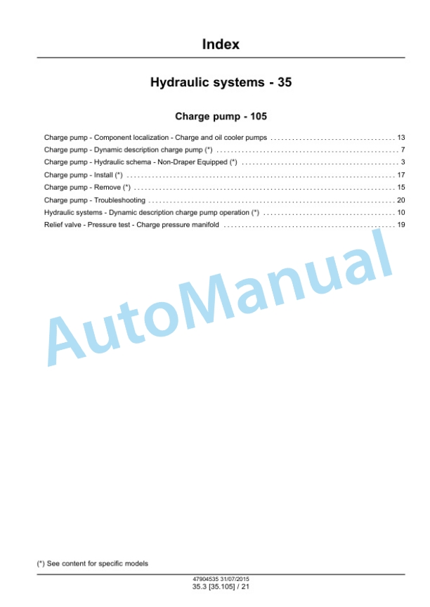 Alternative view of New Holland 130 Speedrower Tier 3 Self-Propelled Windrower Service Manual 47904535