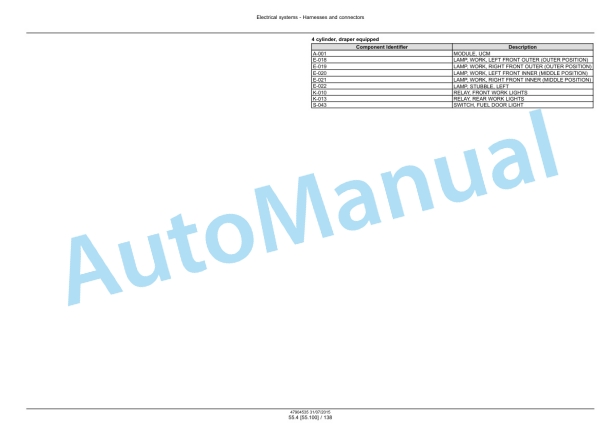 New Holland 130 Speedrower Tier 3 Self-Propelled Windrower Service Manual 47904535 3 New Holland 130 Speedrower Tier 3 Self-Propelled Windrower Service Manual 47904535 - Image 3